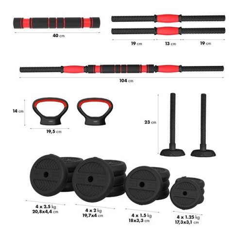 SGN130 PRO SET 6W1 ZESTAW CIĘŻARÓW 30KG HMS HMS