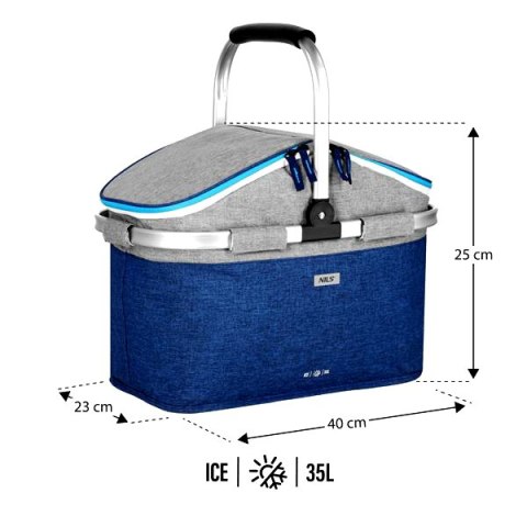 NC2901 TORBA TERMICZNA NIEBIESKA 35L NILS NILS