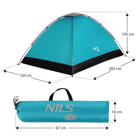 NC3021 NAMIOT KEMPINGOWY NIEBIESKI NILS CAMP NILS CAMP