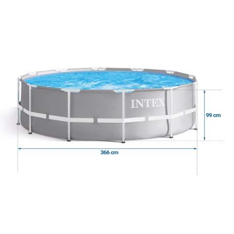 Basen ogrodowy stelażowy 366 x 99 cm 17w1 INTEX 26716 + maszynka do baniek GRATIS Intex
