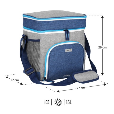 NC2902 TORBA TERMICZNA NIEBIESKA 15L NILS