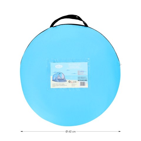 NC3143 NIEBIESKI NAMIOT PLAŻOWY SAMOROZKŁADAJĄCY PODŁOGA NILS