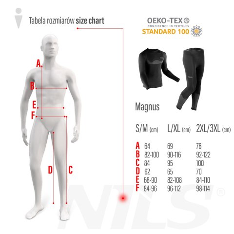 BTS0464 SPODNIE TERMOAKTYWNE CZARNE MĘSKIE 2XL/3XL MAGNUS NILS