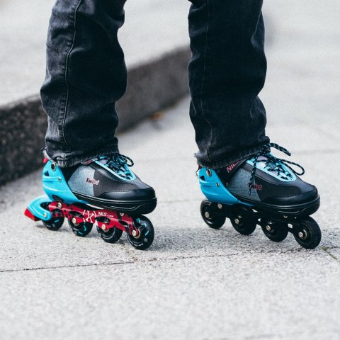 NA13810 ŁYŻWOROLKI TWIST NIEBIESKIE ROZM. S(31-34) NILS EXTREME