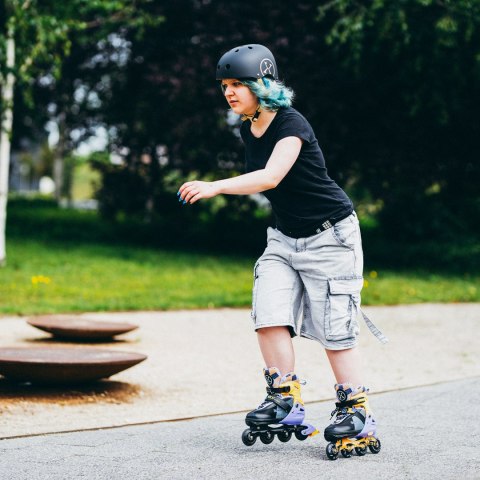 NA13810 ŁYŻWOROLKI TWIST ŻÓŁTE ROZM. M(35-38) NILS EXTREME