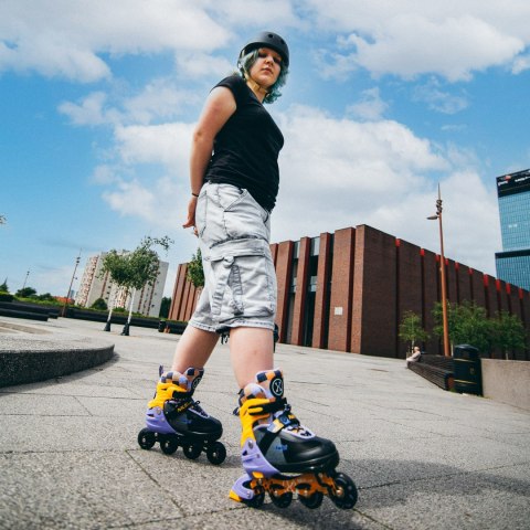 NA13810 ŁYŻWOROLKI TWIST ŻÓŁTE ROZM. M(35-38) NILS EXTREME