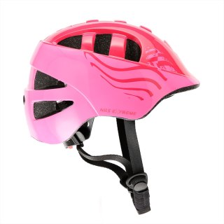MTW08 RÓŻOWY ROZM. S (52-56CM) KASK DZIECIĘCY NILS EXTREME
