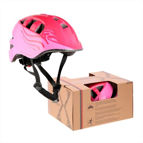 MTW08 RÓŻOWY ROZM. S (52-56CM) KASK DZIECIĘCY NILS EXTREME