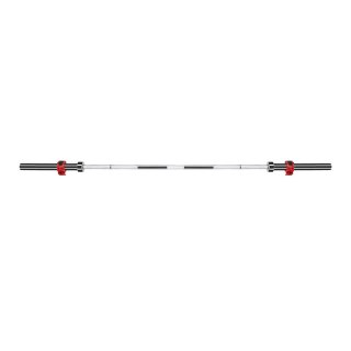 GO450 (+ ZG1000R) GRYF OLIMPIJSKI 18.5KG 2200MM HMS Z ZACISKAMI LOCK JAW RED