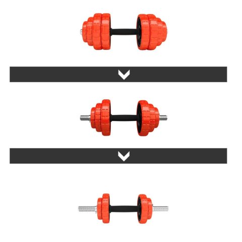 SGGX30 SZTANGIELKI REGULOWANE GUMOWANE 30KG HMS