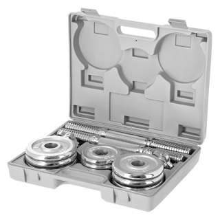 STC15 SZTANGIELKI REGULOWANE W WALIZCE CHROMOWANE 15KG HMS