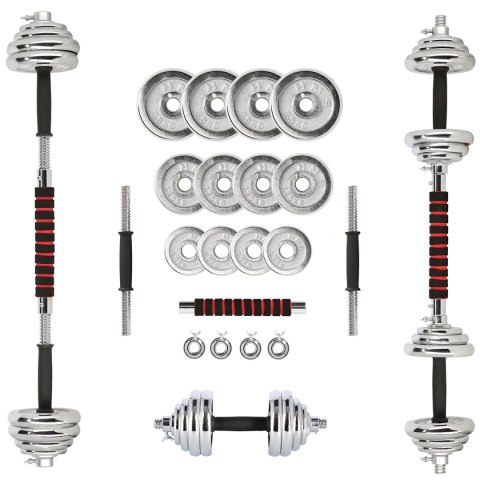STC21 SZTANGIELKI REGULOWANE W WALIZCE CHROMOWANE 20KG HMS