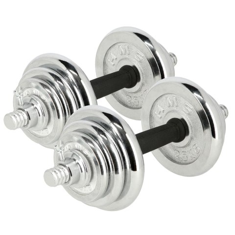 STC21 SZTANGIELKI REGULOWANE W WALIZCE CHROMOWANE 20KG HMS