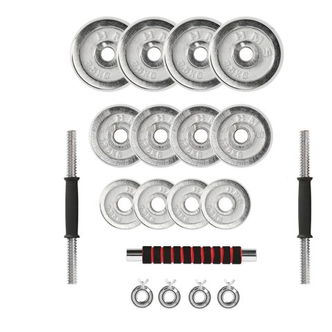 STC21 SZTANGIELKI REGULOWANE W WALIZCE CHROMOWANE 20KG HMS