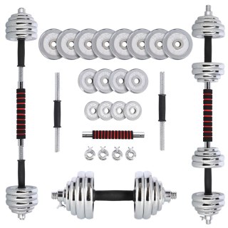 STC30 SZTANGIELKI REGULOWANE W WALIZCE CHROMOWANE 30KG HMS