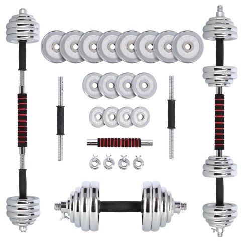 STC30 SZTANGIELKI REGULOWANE W WALIZCE CHROMOWANE 30KG HMS