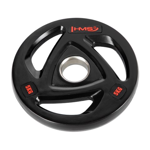 TOX05 CZARNY TALERZ OLIMPIJSKI OGUMOWANY 5 KG HMS