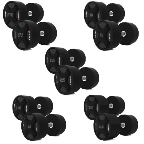 HPC SET ZESTAW HANTLI POLIURETANOWYCH 2 x 27.5 - 37.5 KG CPU (325 KG) HMS