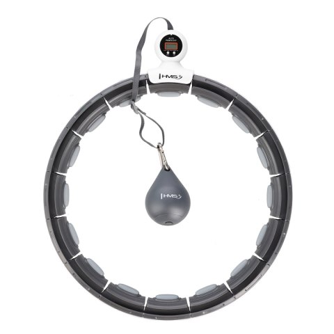 ZESTAW HULA HOP MAGNETYCZNY BLACK HHM15 Z LICZNIKIEM HMS + PAS WYSZCZUPLAJĄCY BR163 RED