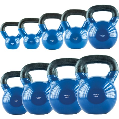 KNV24 BLUE KETTLEBELL ŻELIWNY POKRYTY WINYLEM HMS