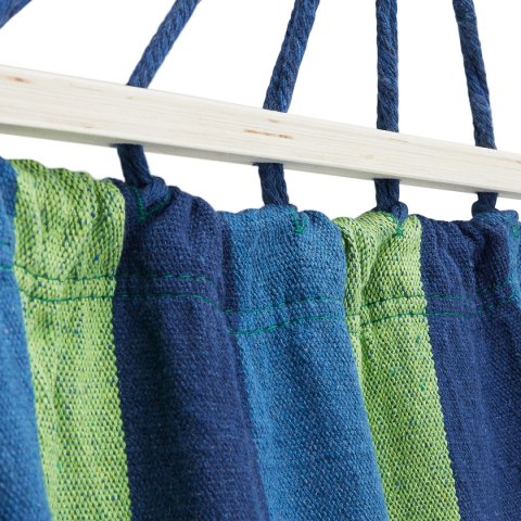 NC9001 NIEBIESKI HAMAK Z DREWNIANĄ BELKĄ 70CM I METALOWYM UCHWYTEM NILS CAMP