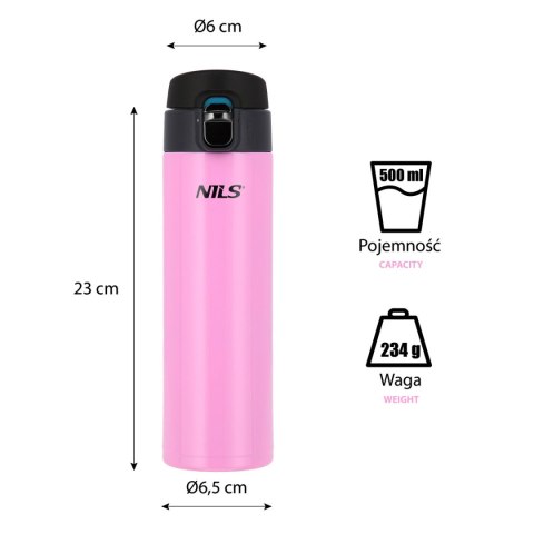 NCB28 RÓŻOWY KUBEK TERMICZNY NILS