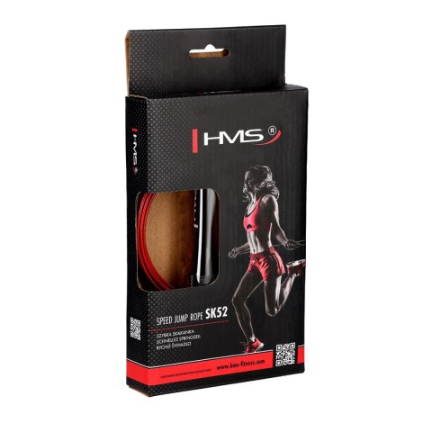 SK52 RED/BLACK ALUMINIOWA SZYBKA SKAKANKA HMS