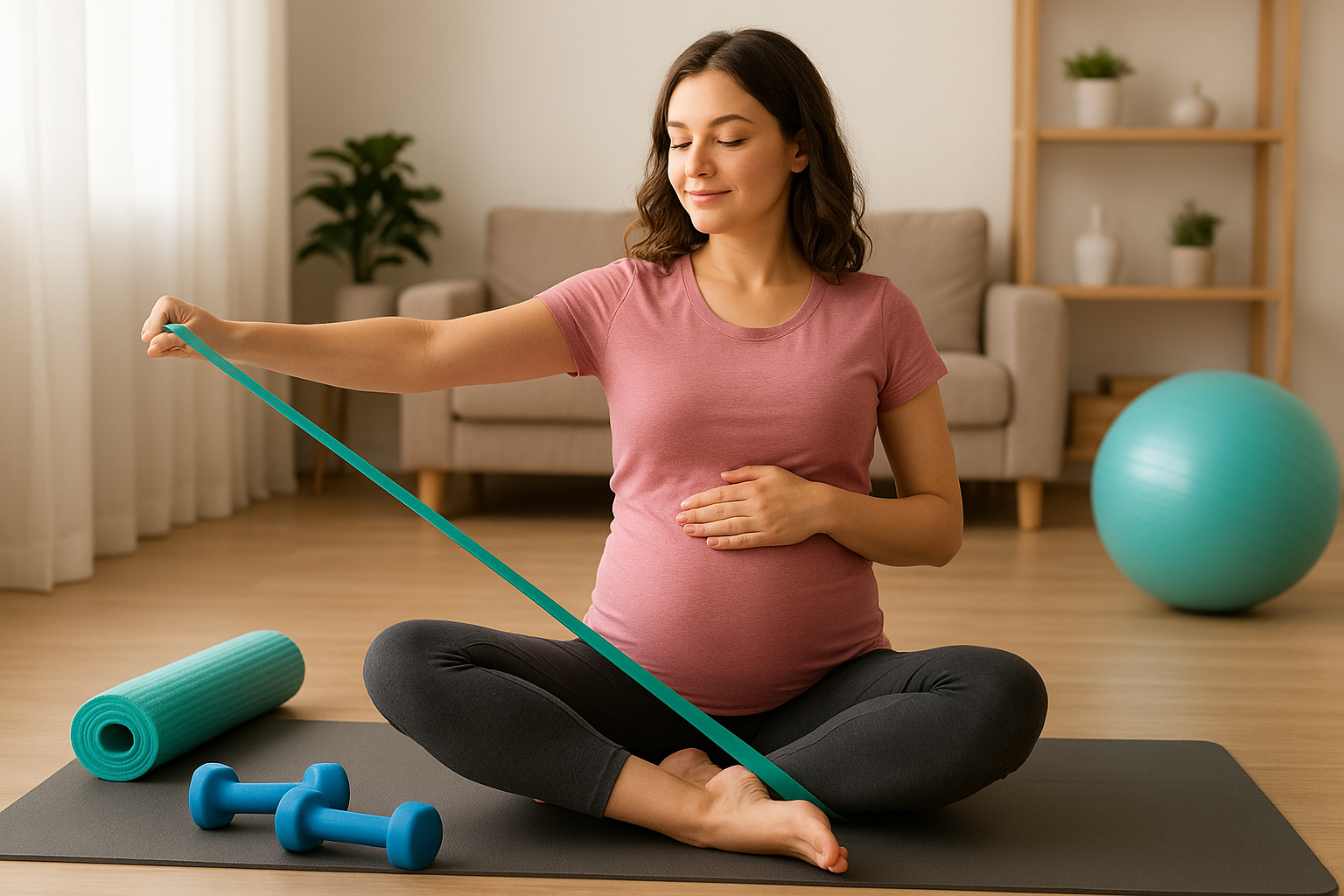 Bezpieczny trening w ciąży w domu — jakie akcesoria fitness są warte uwagi?